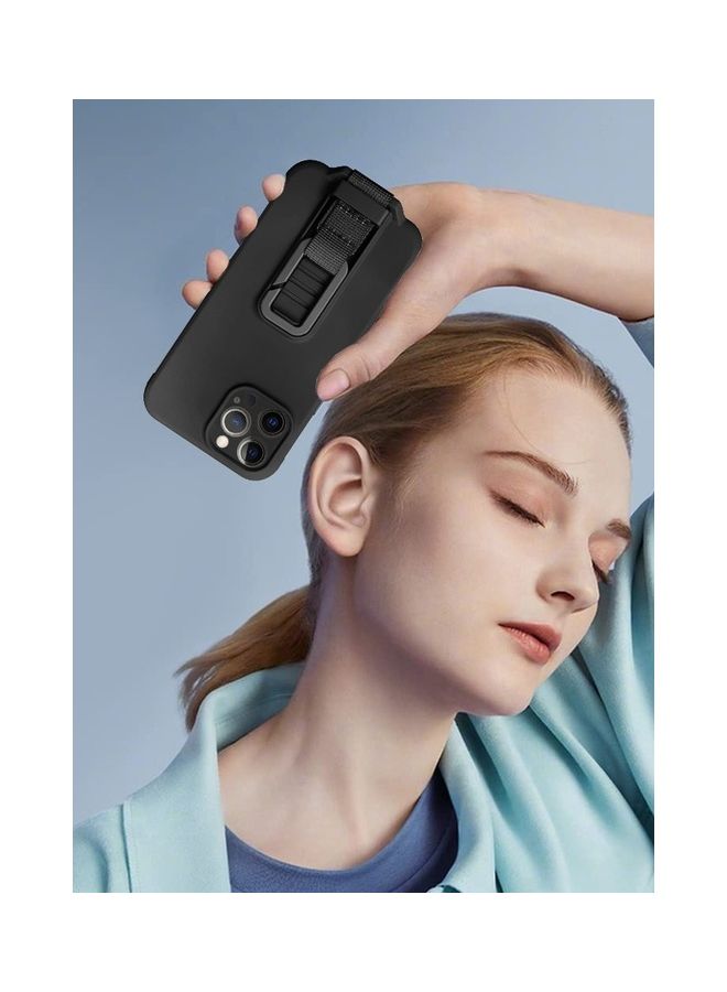 MARGOUN 2 Pack For iPhone 12 Pro Case Cover And Screen Protector With Strap Adjustable Grip Black - Image 5