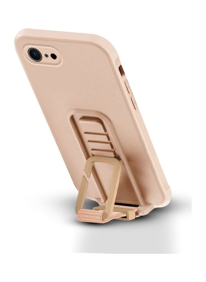 MARGOUN 2 Pack For iPhone SE 2022 Case Cover And Screen Protector With Strap Adjustable Grip Pink  - Image 2
