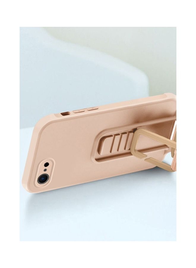 MARGOUN 2 Pack For iPhone SE 2022 Case Cover And Screen Protector With Strap Adjustable Grip Pink  - Image 4