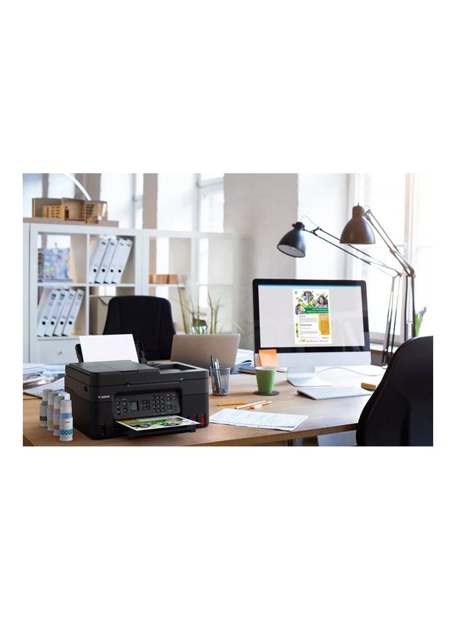 Canon - Refillable Megatank Inkjet Printer With 4 High Yield Ink Bottles Gi-41 Print Scan Copy Fax With Adf Wifi And Cloud Black - Image 1