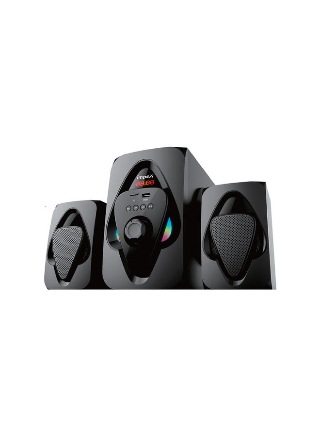 Impex - 2.1 MICRO-R1 Multimedia Bluetooth Speaker System Black - Image 1