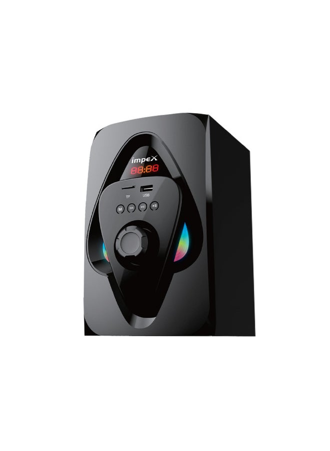 Impex - 2.1 MICRO-R1 Multimedia Bluetooth Speaker System Black - Image 1