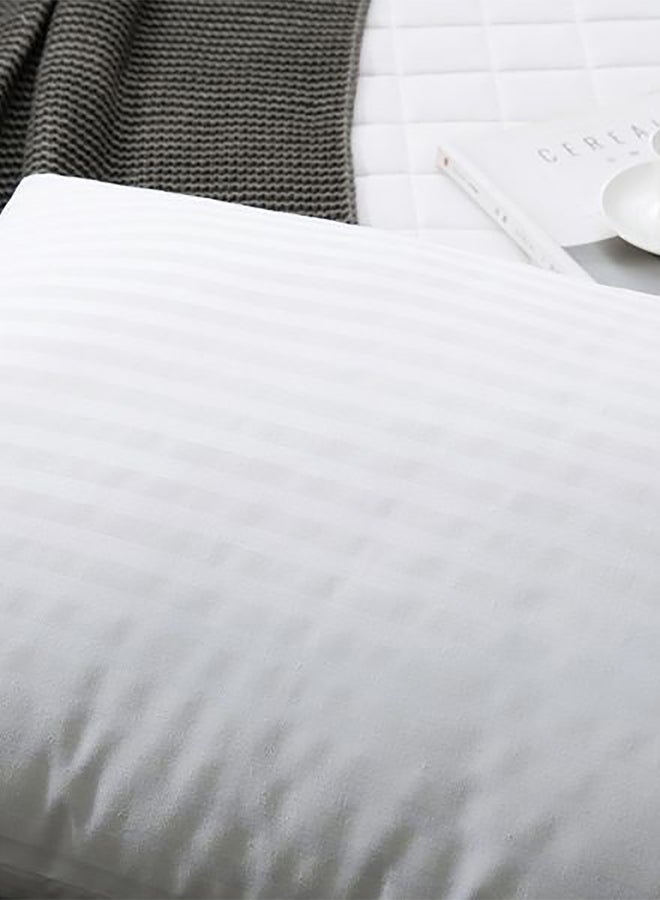 REGAL IN HOUSE - Comfortable Strip Hotel Pillow Microfiber White 75x50cm - Image 1