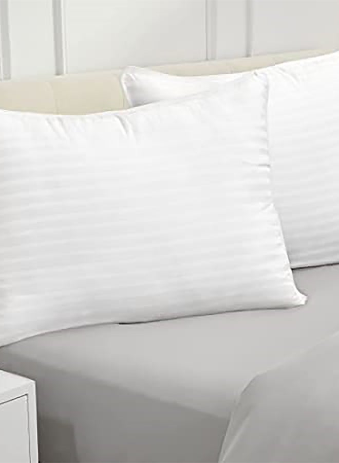 REGAL IN HOUSE - Comfortable Strip Hotel Pillow Microfiber White 75x50cm - Image 1