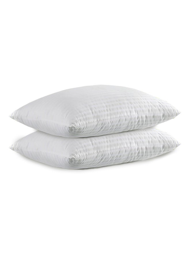 REGAL IN HOUSE 2- Piece Of Comfortable Strip Hotel Pillow Microfiber White 75x50cm  - Image 2
