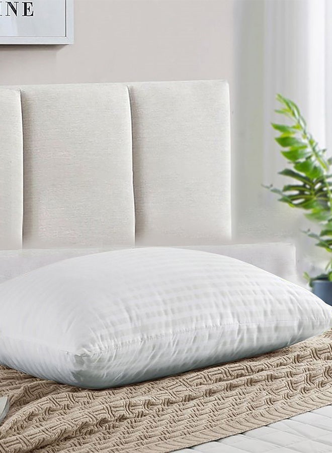 REGAL IN HOUSE Comfortable Strip Hotel Pillow Microfiber White 75x50cm  - Image 1