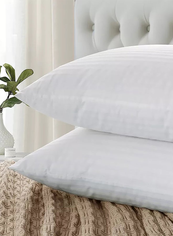 REGAL IN HOUSE Comfortable Strip Hotel Pillow Microfiber White 75x50cm  - Image 4