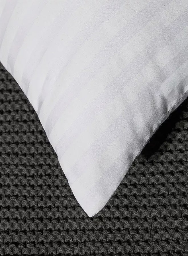 REGAL IN HOUSE 2- Piece Of Comfortable Strip Hotel Pillow Microfiber White 90x50cm  - Image 5