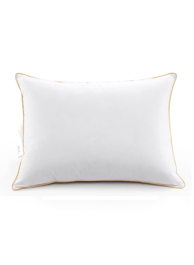 REGAL IN HOUSE Set of 3-Piece of Comfortable soft hotel pillow of Feather Alternative filling with Microfiber White / Gold 90x50cm  - Image 5