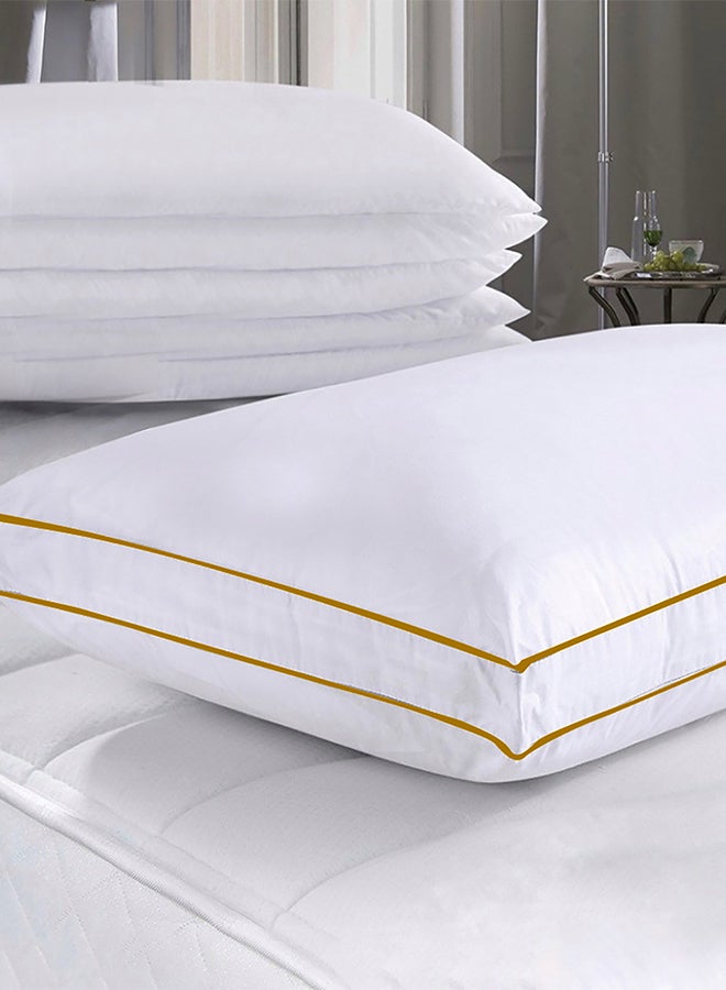 REGAL IN HOUSE Set of 2-piece of Hotel Pillow with Anti-allergic feather alternative filler Cotton White 90x50centimeter  - Image 3