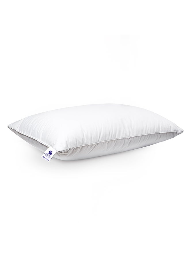 AMERICAN POLO Comfortable Strip Hotel Pillow Cotton White 75x50centimeter - Image 1