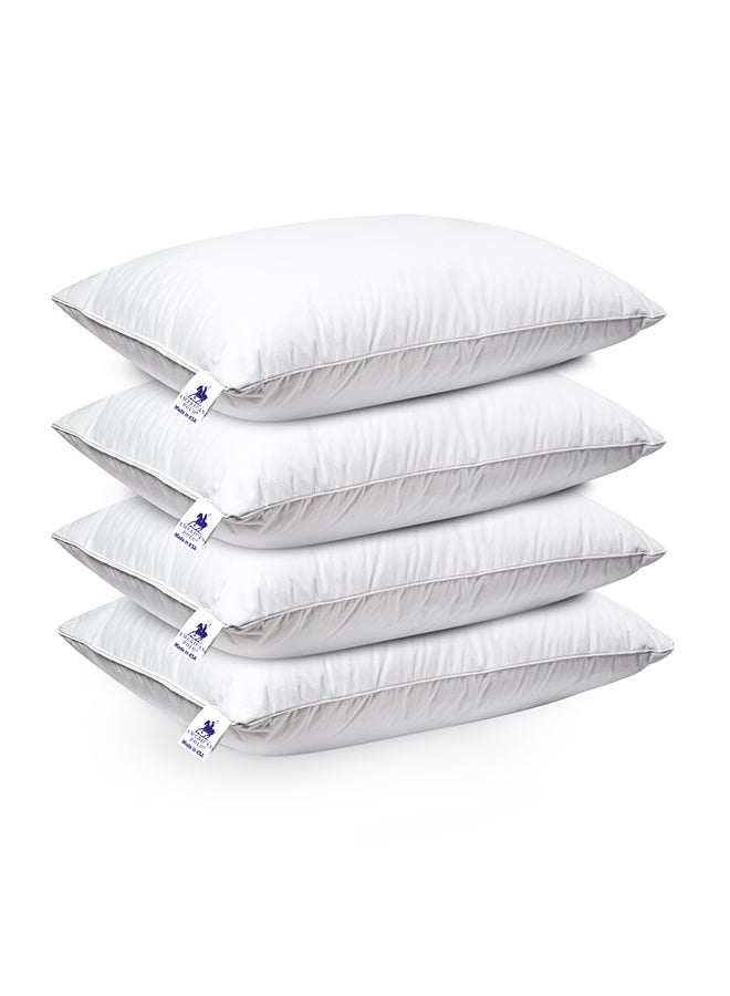 AMERICAN POLO Comfortable Strip Hotel Pillow Cotton White 75x50centimeter - Image 3