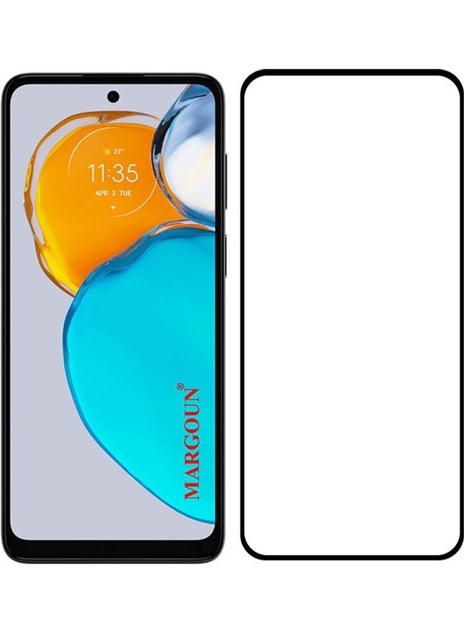 مارجون Moto E22s Screen Protector Tempered Glass Full Glue Black side - Image 2