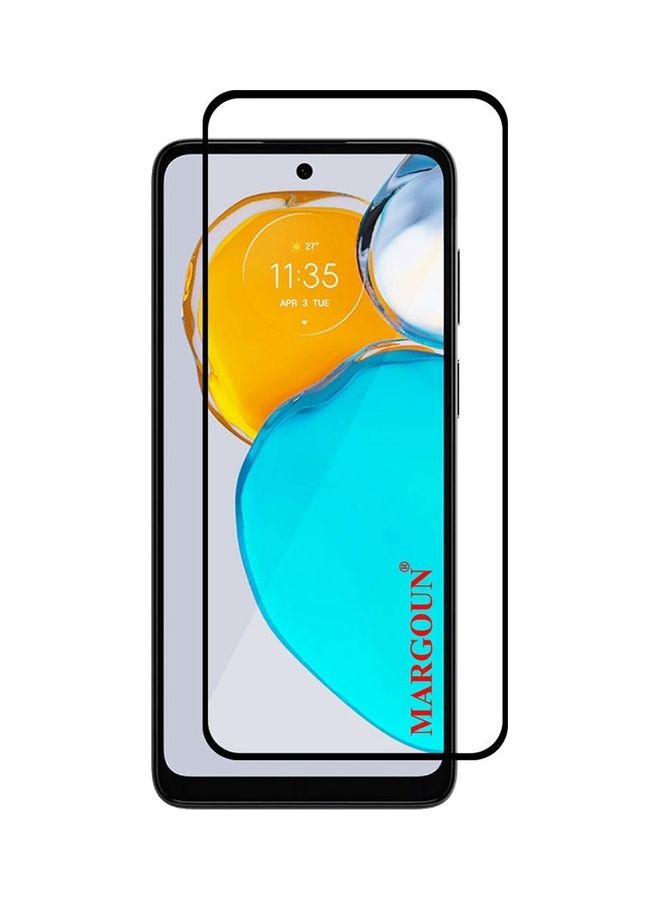 مارجون Moto E22s Screen Protector Tempered Glass Full Glue Black side - Image 3