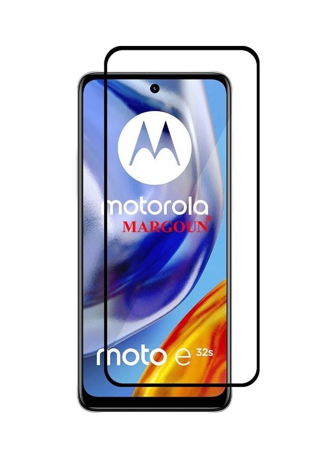 MARGOUN Moto E32s Screen Protector Tempered Glass Full Glue Back Black Side - Image 3