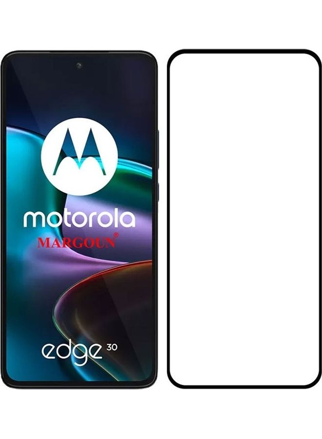 MARGOUN Moto Edge30 Screen Protector Tempered Glass Full Glue Back Black Side - Image 2