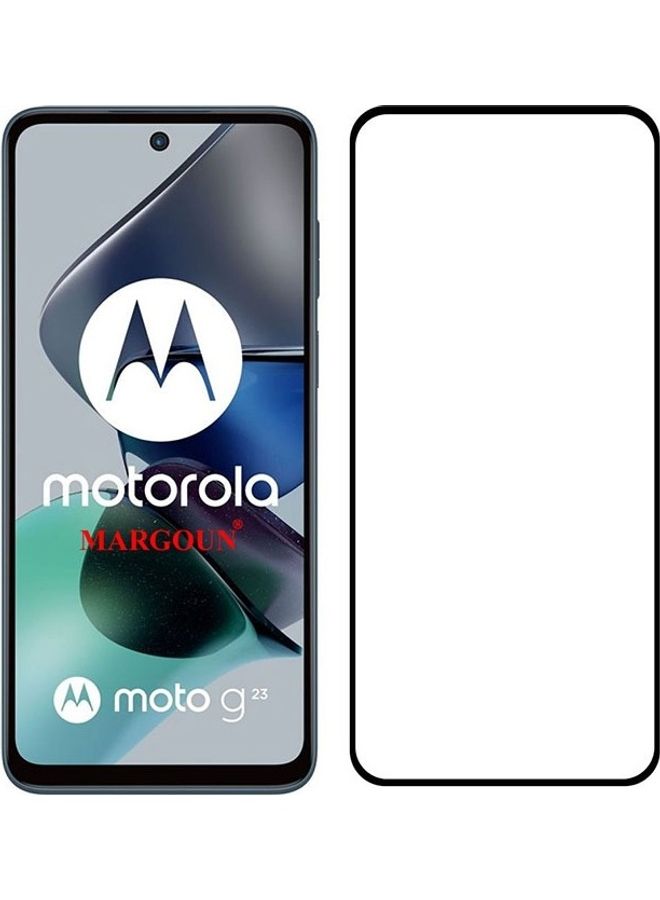 مارجون واقي شاشة Moto G23 من الزجاج المقوى مع لاصقة خلفية كاملة - Image 3