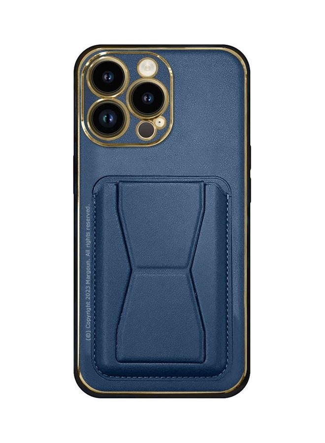 مارجون iPhone 13 Pro Case Cover Kickstand And Wallet Case Blue - Image 2