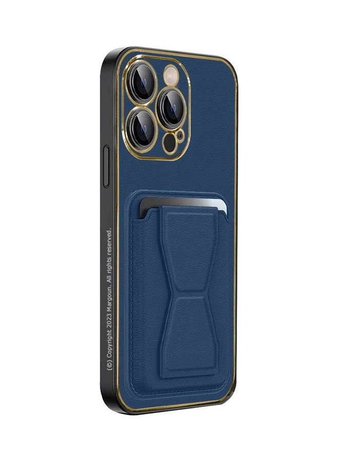 مارجون iPhone 13 Pro Case Cover Kickstand And Wallet Case Blue - Image 4