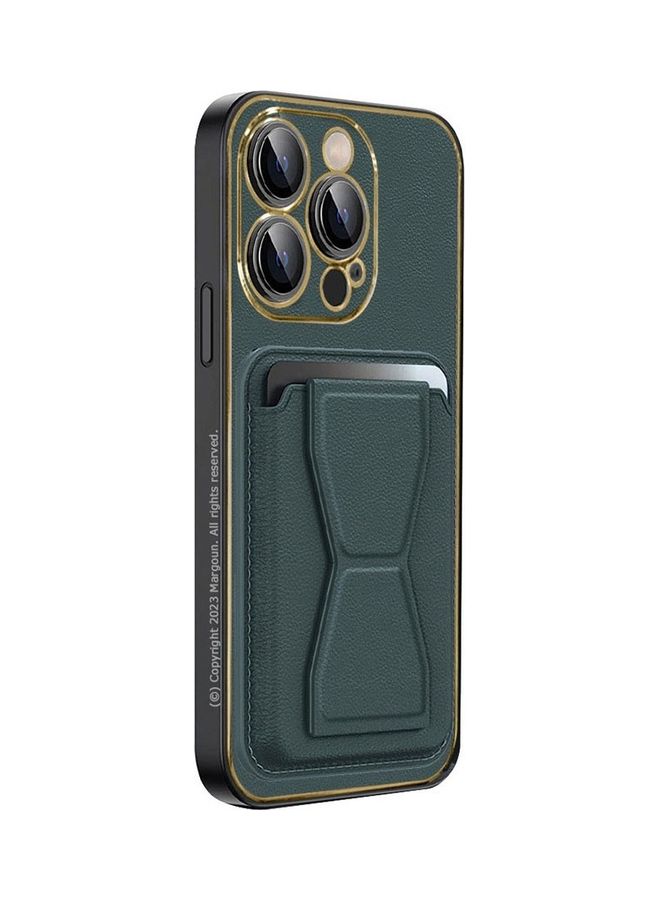 MARGOUN iPhone 14 Pro Case Cover Kickstand And Wallet Case Green - Image 4