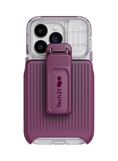 tech21 Evo Max iPhone 14 Pro Case With Magsafe Extreme 20 Feet Drop Protection Sliding Camera Lens Cover Frosted Purple  - Image 1