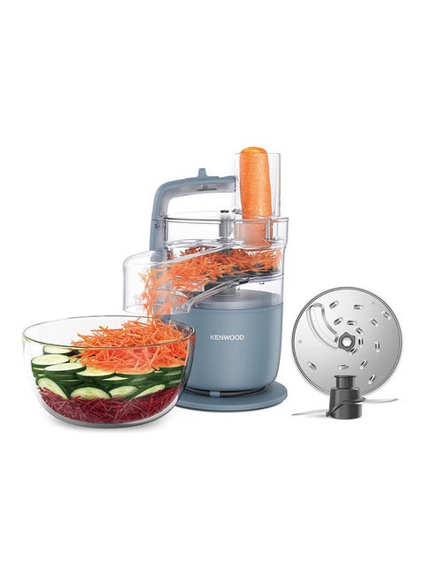 2 In 1 Food Processor Plus Chopper With 360 Degree Express Serve For Limitless Slicing Grating Powerful Versatility Ultra Compact Ready To Go In Your Kitchen Drawer 1.3 L 650 W ‎FDP22.130GY Grey