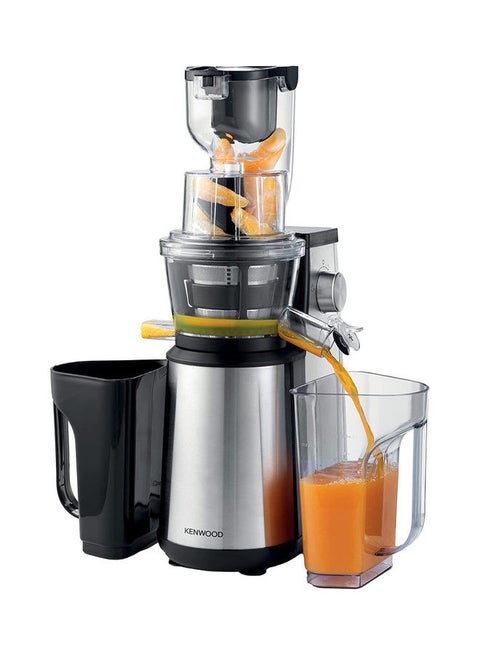 Slow Masticating Juicer Extractor Easy To Clean Cold Press Machines With Stainless Steel Body Quiet Motor And Reverse Function Powerfull 1 L 400 W JMM71.000BK Silver