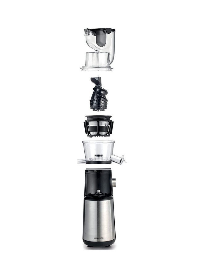 KENWOOD - Slow Masticating Juicer Extractor Easy To Clean Cold Press Machines With Stainless Steel Body Quiet Motor And Reverse Function Powerfull 1 L 400 W JMM71.000BK Silver - Image 1