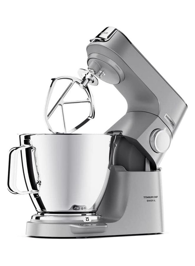 KENWOOD - Metal Body Kitchen Machine Titanium Chef Baker Xl With Built In Weighing Scale Duo Bowl 4 Tools Glass Blender Meat Grinder Food Processor Citrus Juicer Multi Mill 7 L 1200 W KVL85.704SI Silver - Image 1
