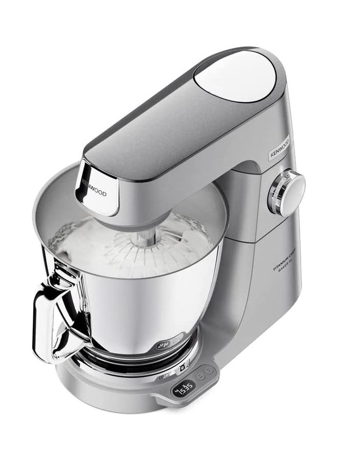 KENWOOD - Metal Body Kitchen Machine Titanium Chef Baker Xl With Built In Weighing Scale Duo Bowl 4 Tools Glass Blender Meat Grinder Food Processor Citrus Juicer Multi Mill 7 L 1200 W KVL85.704SI Silver - Image 1