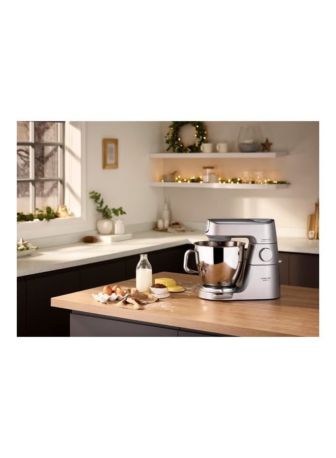 KENWOOD - Metal Body Kitchen Machine Titanium Chef Baker Xl With Built In Weighing Scale Duo Bowl 4 Tools Glass Blender Meat Grinder Food Processor Citrus Juicer Multi Mill 7 L 1200 W KVL85.704SI Silver - Image 1