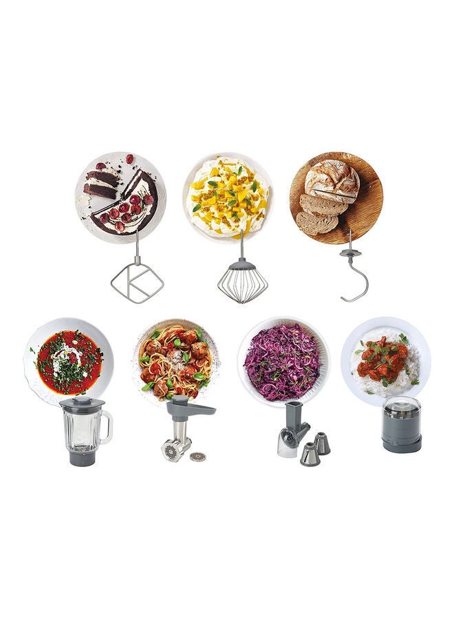 KENWOOD Stand Mixer Kitchen Machine Prospero Plus With Stainless Steel Bowl Beater Whisk Dough Hook Blender Meat Grinder Roto Food Cutter Multi Mill 4.3 L 1000 W KHC29.Q0SI Silver  - Image 4
