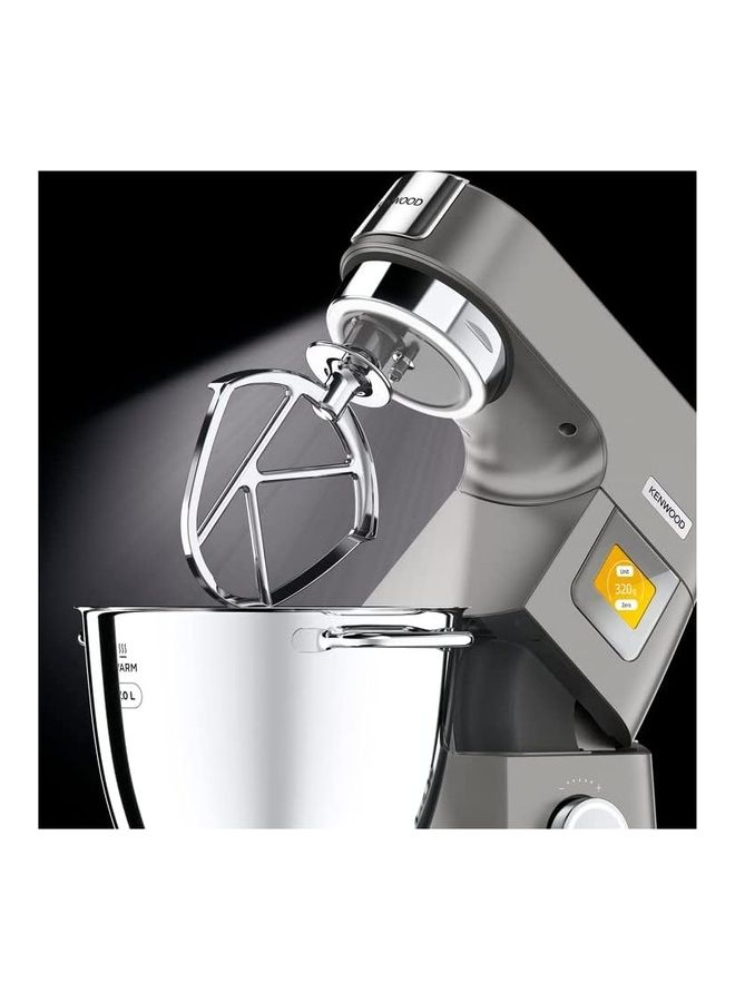 KENWOOD Stand Mixer Metal Body Kitchen Machine Titanium Chef Patissier Xl With Warming Function Built In Weighing Scale Duo Bowl 4 Tools Glass Blender Meat Grinder Multi Mill 7 L 1400 W KWL90.344SI Silver  - Image 4