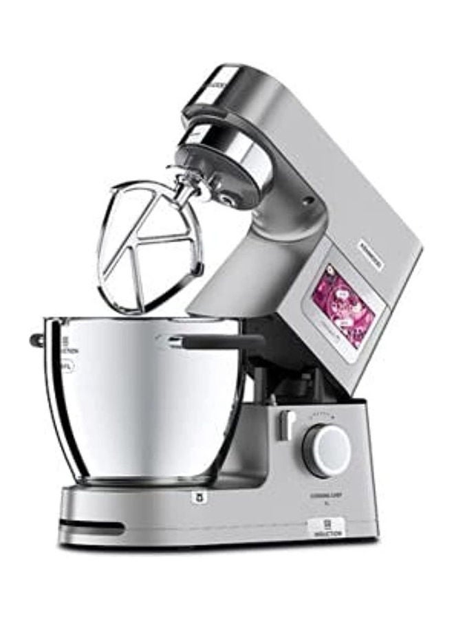 KENWOOD - Stand Mixer Metal Body Kitchen Machine Cooking Chef Xl With Induction Cooking Function Built In Weighing Scale Stainless Steel Bowl And Food Steamer 5 Tools Glass Blender Food Processor 6.7 L 1500 W KCL95.424SI Silver - Image 1