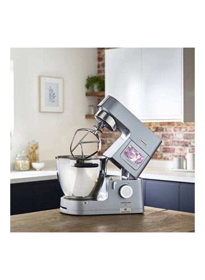 KENWOOD - Stand Mixer Metal Body Kitchen Machine Cooking Chef Xl With Induction Cooking Function Built In Weighing Scale Stainless Steel Bowl And Food Steamer 5 Tools Glass Blender Food Processor 6.7 L 1500 W KCL95.424SI Silver - Image 1