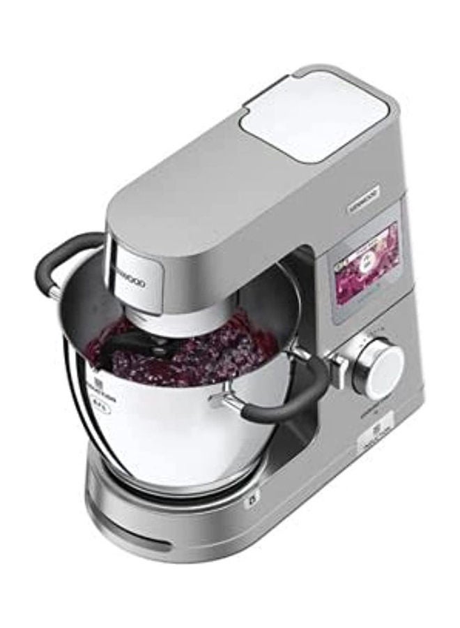 KENWOOD - Stand Mixer Metal Body Kitchen Machine Cooking Chef Xl With Induction Cooking Function Built In Weighing Scale Stainless Steel Bowl And Food Steamer 5 Tools Glass Blender Food Processor 6.7 L 1500 W KCL95.424SI Silver - Image 1