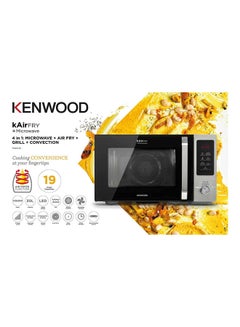KENWOOD 4 In 1 Microwave Oven Air Fryer Grill Convection With 19 Preset Programs Digital Display 5 Power Levels Defrost Function 95 Minutes Timer Clock Function 30 L 1000 W MWA30.000BK Black  - Image 2