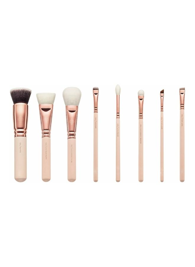 Rock Pow 8 Pieces Rose Golden Luxury Brush Set Pink  - Image 2