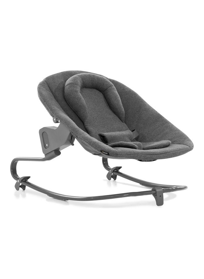 hauck - Newborn Bouncer Premium Attachment For High Chair Alpha And Beta From Birth - 2 In 1 Baby Attachment (Lounger And Rocker) For Newborns With Adjustable Backrest And Cotton - Dark Grey - Image 1