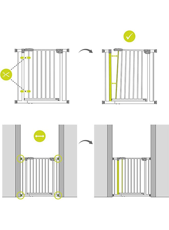 Stop N Safe 2 Safety Gate For Children With 21 Cm Extension, No Drilling, 96 - 101 Cm Wide, Expandable, Metal Grille - v1684138003/N53405975A_2