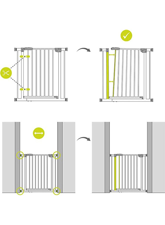 hauck - Stop N Safe 2 Safety Gate For Children With 21 Cm Extension, No Drilling, 96 - 101 Cm Wide, Expandable, Metal Grille - Image 1