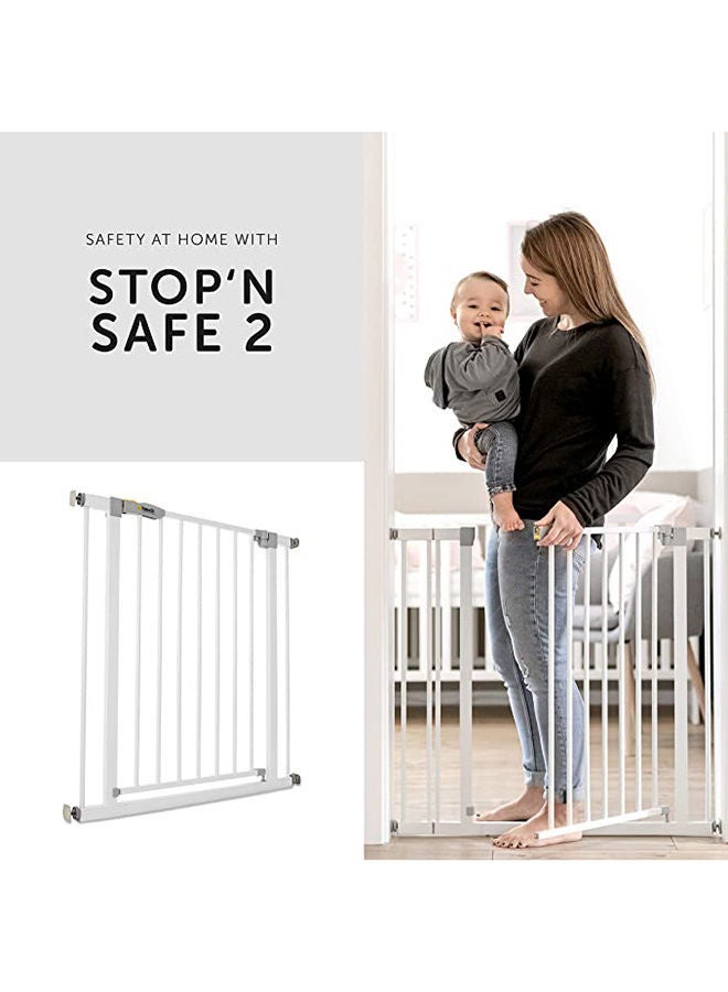 hauck - Stop N Safe 2 Safety Gate For Children With 21 Cm Extension, No Drilling, 96 - 101 Cm Wide, Expandable, Metal Grille - Image 1