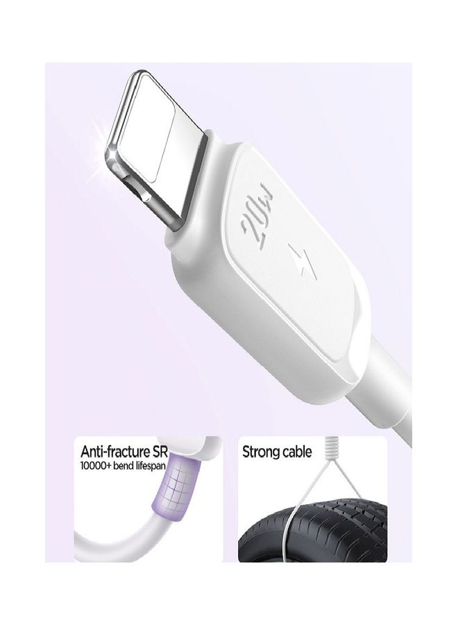 JOYROOM - Charger Type C To Lightning Fast Charging Power Delivery PD 20W Cable For iPhone 14 iPad And 14 Pro 14 Plus 14 Pro Max 8 To 14 All Series White - Image 1