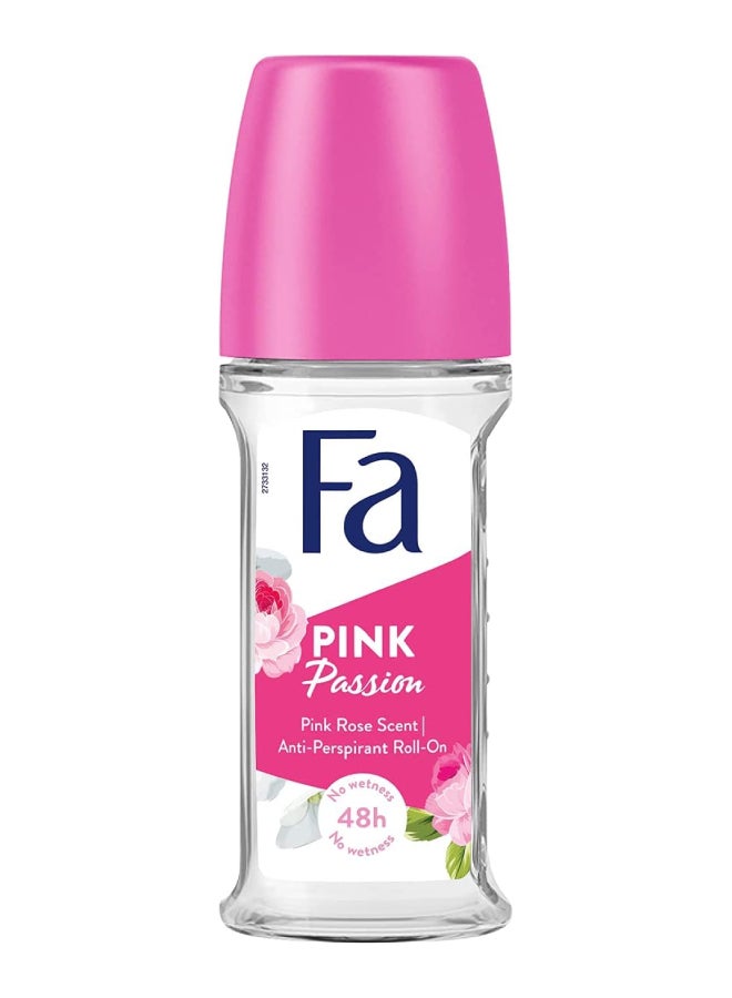 Fa - Pink Passion Rose Scent Anti-Perspirant Roll-On 50ml - Image 1