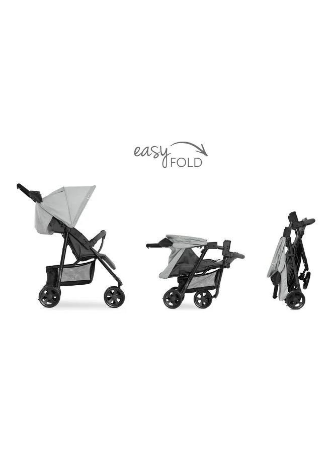 hauck Citi Neo 3 Pushchair, Grey Lightweight 3 Wheeled Stroller (Only 7.5Kg), Compact And One Hand Folding, With Raincover