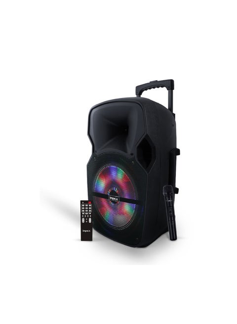 Portable Wireless Speaker and Sound System with Trolley with Mic & Remote Control Black