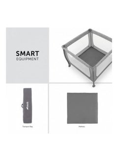 hauck Sleep N Play Sq Playpen Travel Cot For Babies And Children From Birth To 15 Kg, Square 90 X 90 Cm, Compact Foldable Includes Carry Bag - Nordic Grey  - Image 4