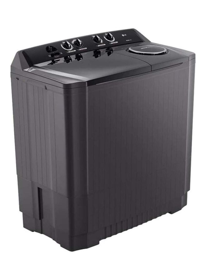 LG - 14 Kg Twin Tub Washing Machine  Wind Jet Dry, Roller Jet, 3 Wash Programs 14 kg P2061NT Grey - Image 1
