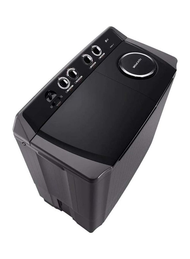 LG - 14 Kg Twin Tub Washing Machine  Wind Jet Dry, Roller Jet, 3 Wash Programs 14 kg P2061NT Grey - Image 1