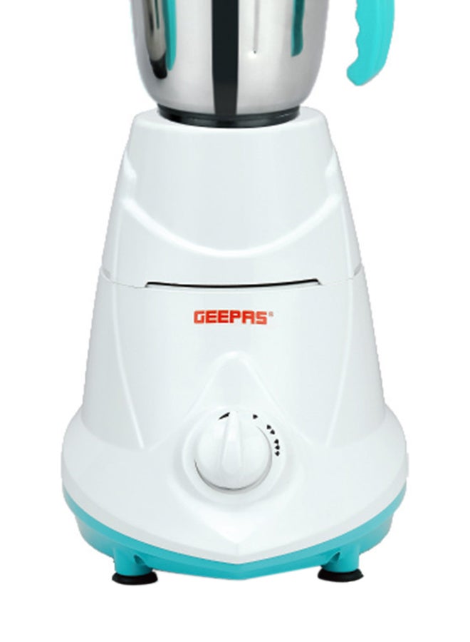 GEEPAS 4-Piece Electric Mixer Grinder 1.2 L 550.0 W GSB5080 White/Blue/Silver  - Image 4